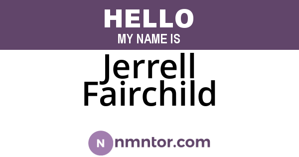 Jerrell Fairchild