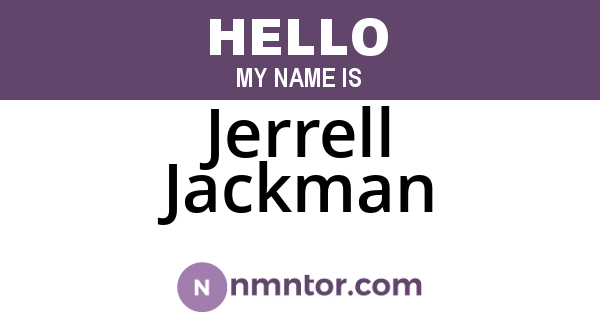 Jerrell Jackman