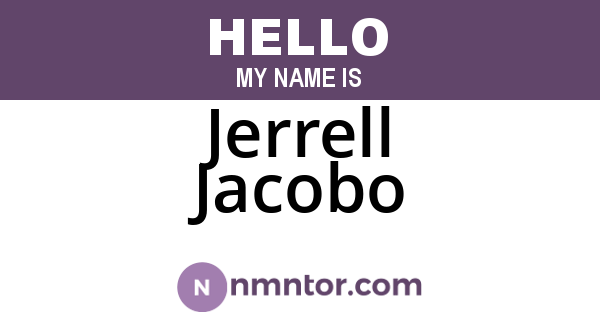 Jerrell Jacobo