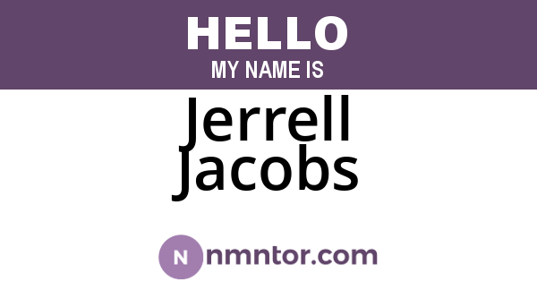 Jerrell Jacobs