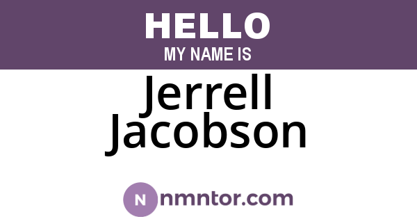 Jerrell Jacobson