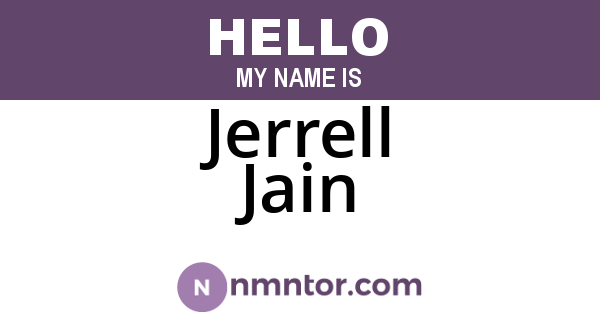 Jerrell Jain
