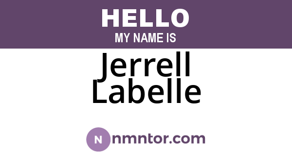 Jerrell Labelle