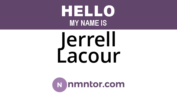 Jerrell Lacour