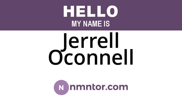 Jerrell Oconnell