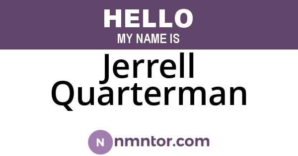 Jerrell Quarterman