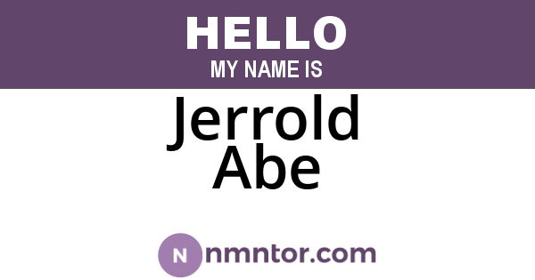 Jerrold Abe
