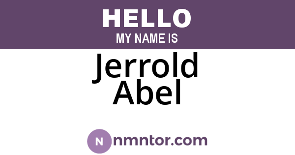 Jerrold Abel