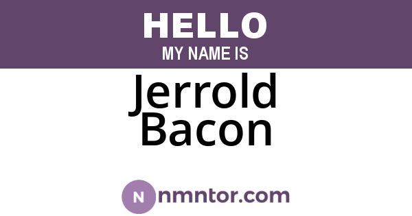 Jerrold Bacon