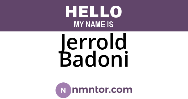 Jerrold Badoni