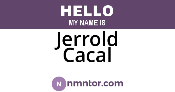 Jerrold Cacal
