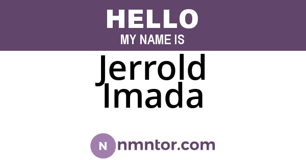 Jerrold Imada