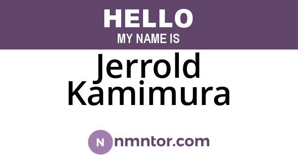 Jerrold Kamimura