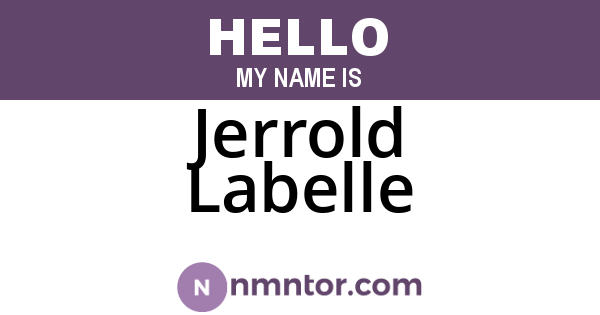Jerrold Labelle