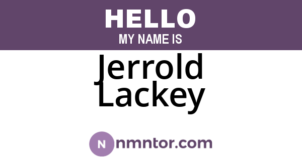 Jerrold Lackey