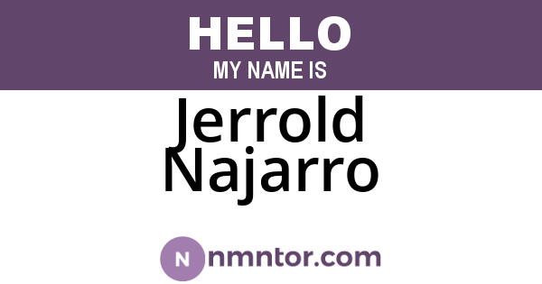 Jerrold Najarro