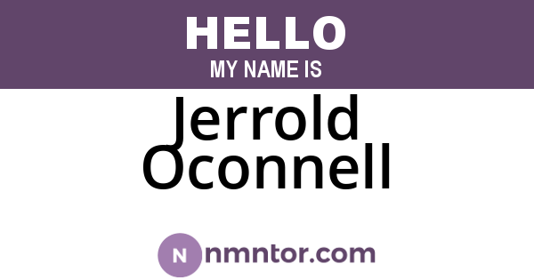 Jerrold Oconnell