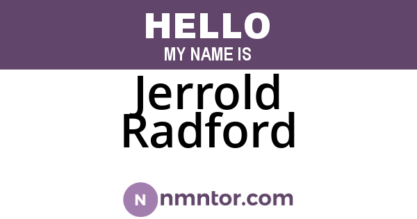 Jerrold Radford