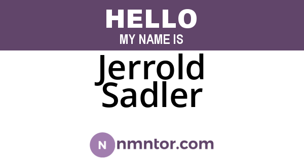 Jerrold Sadler