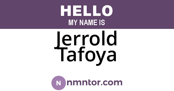 Jerrold Tafoya