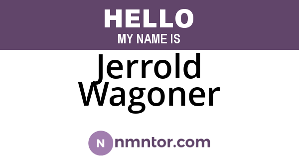 Jerrold Wagoner