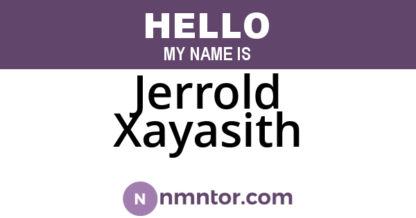 Jerrold Xayasith
