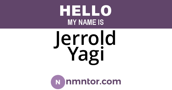 Jerrold Yagi
