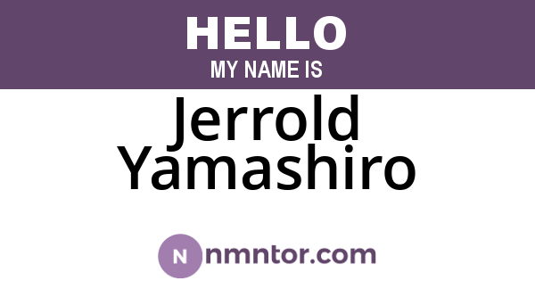 Jerrold Yamashiro