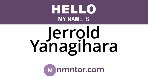 Jerrold Yanagihara