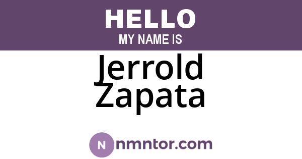 Jerrold Zapata