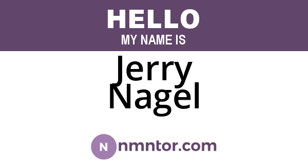 Jerry Nagel