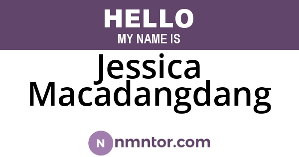 Jessica Macadangdang