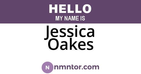 Jessica Oakes