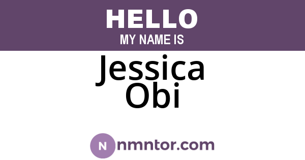 Jessica Obi
