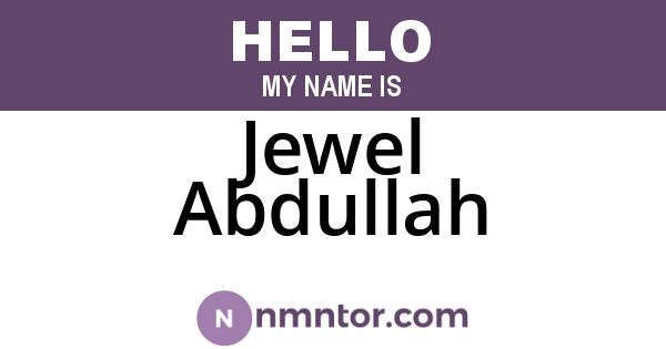 Jewel Abdullah