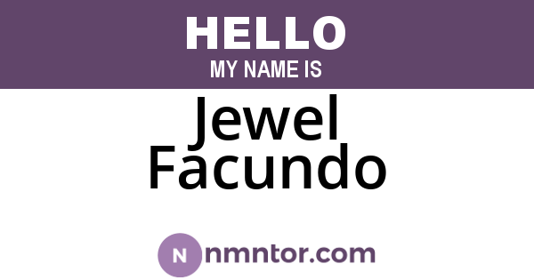 Jewel Facundo