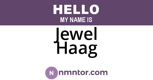 Jewel Haag