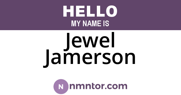 Jewel Jamerson