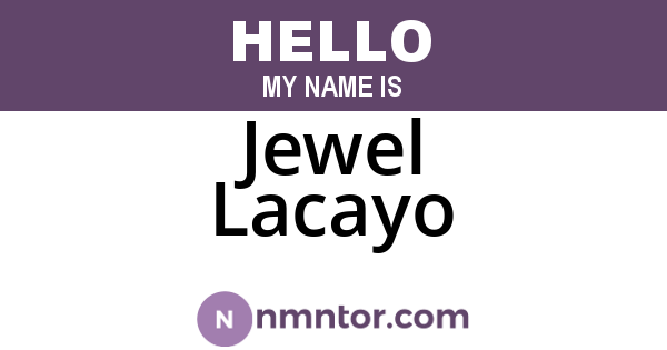 Jewel Lacayo