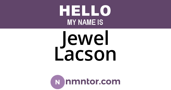 Jewel Lacson