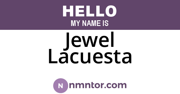 Jewel Lacuesta