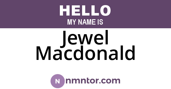 Jewel Macdonald
