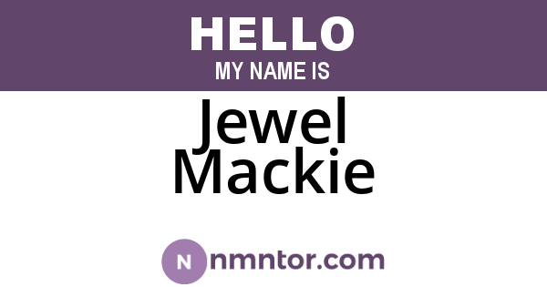 Jewel Mackie