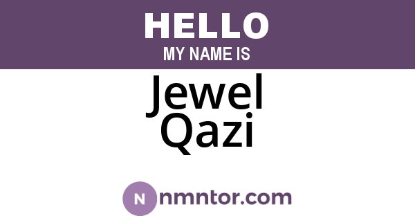 Jewel Qazi