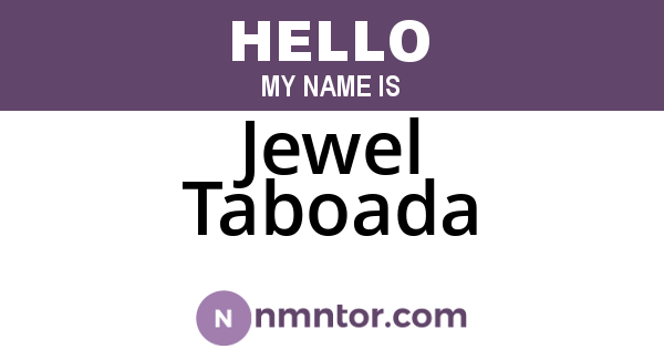 Jewel Taboada