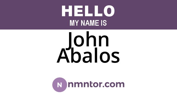 John Abalos