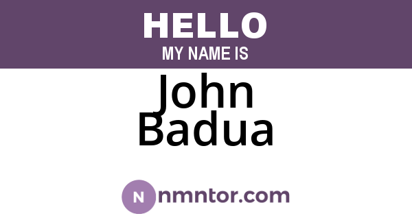 John Badua