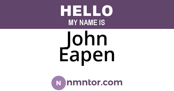 John Eapen