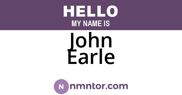 John Earle