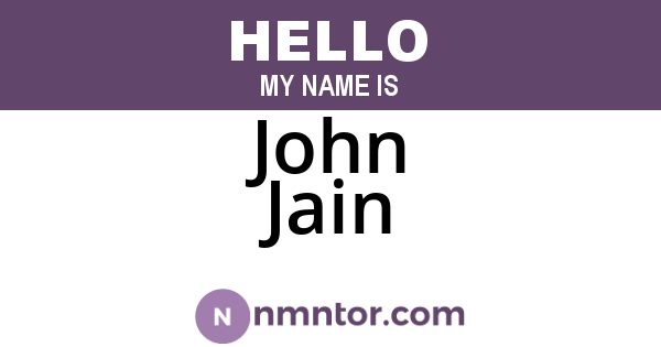 John Jain
